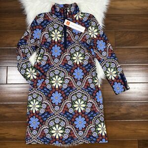 Jude‎ Connally Women's Size Medium Anna Long Sleeve Dress Felicity Floral Navy